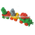 JQ6026 animales de plástico del tren tren bloquea el juguete del acoplamiento para la venta
